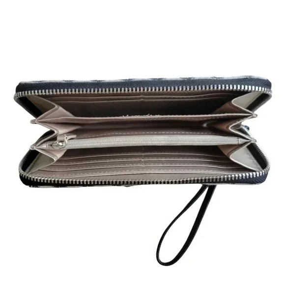 Dana Buchman Wristlet Wallet Black & Silver - Picture 3 of 3